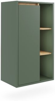 Midischrank Viola Grün/Artisan 50 x 86 cm mit offenen Regalen Vicco