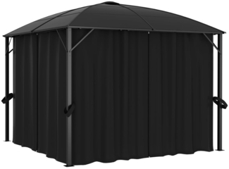 vidaXL Pavillon mit Vorhängen 300 x 300 x 265 cm Anthrazit 48600