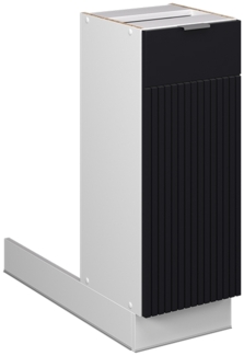 Regalinselunterschrank Fame-Line Schwarz gestreift 30 cm ohne Arbeitsplatte Vicco