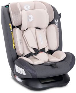 Lorelli Kindersitz Scorpius i-Size (40-150cm) verstellbar 5-Punkt-Gurt bis 36 kg beige grau