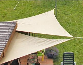 Sonnensegel 5 X 5 X 5 M Creme Weiß Wasserabweisend