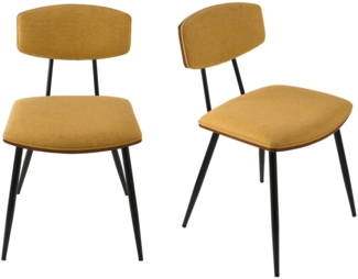 Signature Set von 2 Senfgelben Babette-Stühlen - H79 cm - Gelb