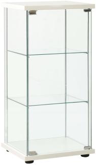 vidaXL Vitrine Hartglas Weiß 322797