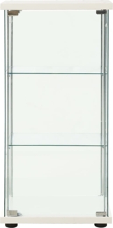 vidaXL Vitrine Hartglas Weiß 322797