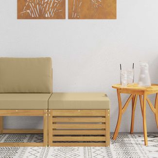 vidaXL Outdoor-Fußhocker Massivholz Akazie Weiß 901492