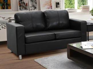 Vente-unique - Sofa 2-Sitzer - Kunstleder - Schwarz - ACKLEY