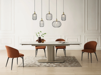 Vente-unique - Hängeleuchte - Industrial Style - Metall - 5 Lampenschirme - 110 x 125 x 30 cm - Schwarz - FATICK