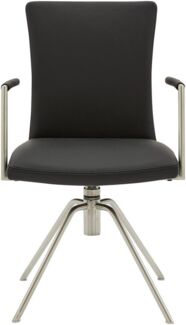 Musterring Armlehnstuhl Helmond 6720 (Packung, 1 St), Drehgestell Edelstahl, inkl. Rückholfunktion, offene Armlehne