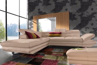 COTTA Ecksofa Enterprise L-Form, mit Kopf- und Armteilverstellung, wahlweise mit Bettfunktion