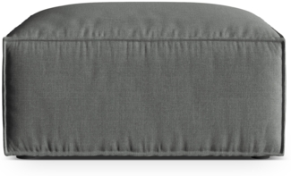 Micadoni Hocker Nuria 1-Sitzer Strukturierter Stoff Grau