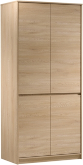 AX LIVING Schlafzimmer Schrank „Mormanno S4D“ – 91 cm, Eiche Cremona