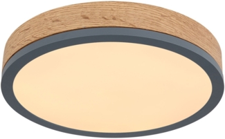 Deckenleuchte LED Deckenlampe Wohnzimmer Rund Holz Optik 416080WD1R