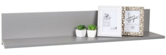 RICOO Wandregal 98 x 19 x 19 Grau, Spanplatte aus Holz, Hängereral WM052-PL, Regal Wand, Bücherregal Bilderregal Fotoregal Küchenregal Hängend Wandboard Regalbrett Schweberegal