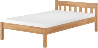 Massivholzbett Echtholzbett Holzbett 120x220 Buche Zubehör wählbar V-60.83-12-220Rollrost und Matratze inkl.