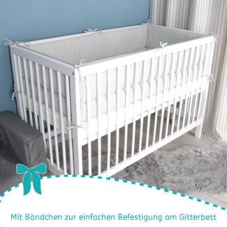 Bettnestchen Soft Nest für Kinderbetten 70 x 140 grau