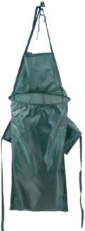 BURI Gartenschürze mit Sammelbehälter Gärtnerschürze - Schürze mit Auffangbehälter zum entleeren und 2 Seitentaschen in grün, wasserabweisend