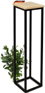 DELUKE® Blumenständer Holz LURI - 90cm hoch, MDF, Metallgestell | Dekoständer für Blumen Pflanzenregal Pflanzenständer