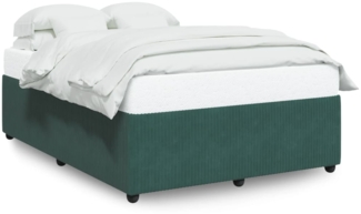 vidaXL Bettgestell ohne Matratze Dunkelgrün 140x200 cm Samt 3285015