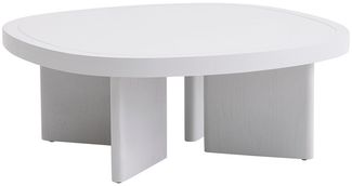 Hanah Home Stylish Grey Coffee Table, 92 x 35 x 92 cm | 100% MDF with Wooden Legs | Modern Design for Living Room & Lounge, Elegant & Durable