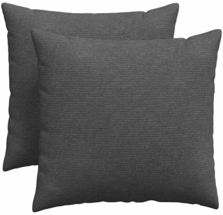 vidaXL Sofakissen 2 Stück Dunkelgrau 50 x 50 cm Cordstoff 42013990
