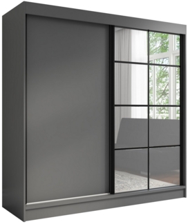 A&J MöbelLand GmbH Schwebetürenschrank TAVIRO 2-türiger Kleiderschrank mit Spiegel (Kostenlose Lieferung – nur für kurze Zeit! TOP ANGEBOT! Geräumiger Schrank mit einer Breite von 200 cm und Spiegel, ideal zur Aufbewahrung von Kleidung und Accessoires....