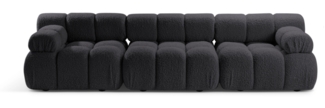 Micadoni Modulares Sofa Bellis 3-Sitzer Boucle Graphit
