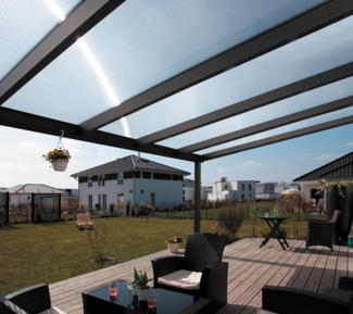 Skan Holz Aluminium Terrassenüberdachung Genua |