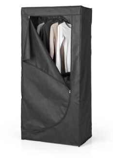 EASYmaxx Stoffschrank mit Reißverschluss 70 x 46 x 148 cm schwarz