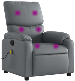 vidaXL Massagesessel Relaxsessel Grau Kunstleder 3205713