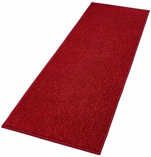 Kurzflor Teppich Pure Uni Rot - 80x200x1,3cm