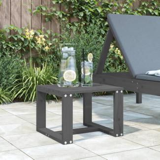 vidaXL Garten-Beistelltisch Grau 40x38x28,5 cm Massivholz Kiefer 825081