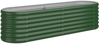 vidaXL Hochbeet Verzinkter Stahl 152x40x36 cm Grün 318868