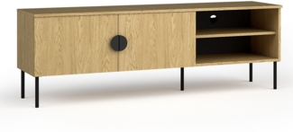 AX Living TV Schränke Brunelli 160 cm Eiche Baltic Lowboard für TV