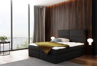 Boxspringbett DERBI Stoff Braun 120x200 cm inkl. Bettkasten