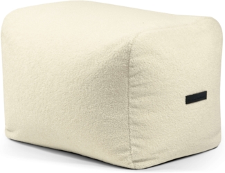 Sitzsack ‘Pouf Plus 70‘, Bezugstoff - Teddy, 100% Polyester, Cream, 45x60x70 cm cm.