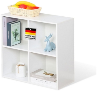 Floordirekt Bücherregal California, platzsparendes Regal aus Holzwerkstoff mit Kipp-Sicherung, 4 Fächer 1-tlg, Standregal 59,6 x 29 x 59,8 cm mit Montagematerial und offenen Fächern