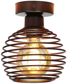 ZMH Deckenleuchte Whonzimmer Retro Schwarze E27 Lampenfassung 1-flammig Ohne Brine, LED wechselbar