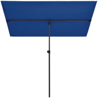 vidaXL Sonnenschirm mit Aluminium-Mast, 180x130 cm, Azurblau