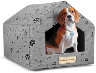 AIO Tierhaus, Hundehaus für kleine Haustiere 50x40cm Knochen
