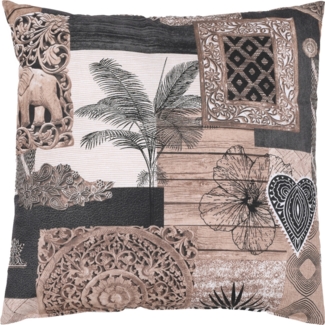 GO-DE Dekokissen Klara 48 x 48 cm braun/natur