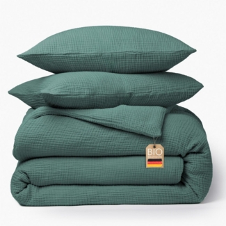 blanketino Bettwäsche Bettbezug Set aus 100% Musselin Bio-Baumwolle, atmungsaktiver Kissenbezug & Deckenbezug, Musselin, Made in Germany