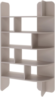 Selsey 'Contle' Standregal mit offenen Fächern & abgerundeten Ecken, Beige, 102x180 cm