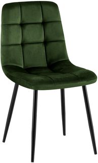 CLP Esszimmerstuhl Antibes Samtbezug gepolstert mit Rückenlehne bis 150 kg,grün