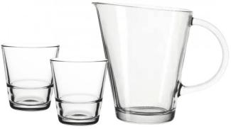 Glas Krug + 2 Becher Limito - Leonardo - 3tlg. Set