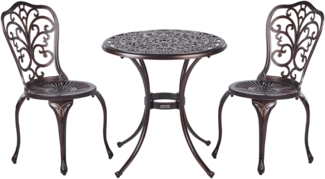 Bistro Set TRIORA ANDALO Metall Braun