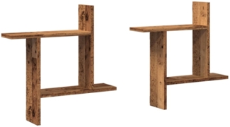 vidaXL Wandregale 2 Stk. Altholz-Optik 50x12x50 cm Holzwerkstoff 853261