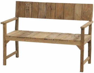 SIENA GARDEN Loreo 2er Bank Gestell und Fläche Teakholz Recycled natur