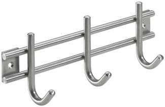 Hettich Garderobenleiste 3 Haken 22,0 x 8,5 x 5,5 cm Edelstahl