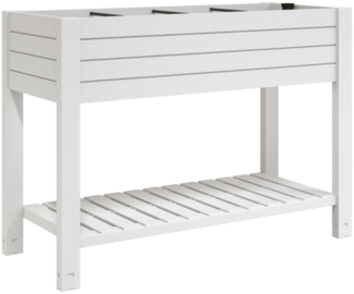vidaXL Hochbeet Weiß 110x45x79 cm Polypropylen 364177