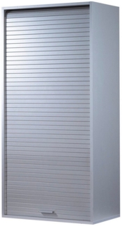 SIMMOB Rollladenschrank COOK127AL Küchenschrank Hochschrank Oberschrank mit Rollladentür Aluminium